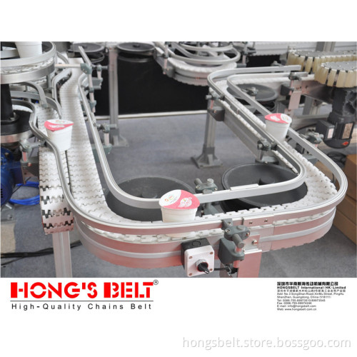 Beverage Industry Curved Plastic Chain